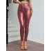 Yüksek Bel Dar Kırmızı Tayt Pantolın